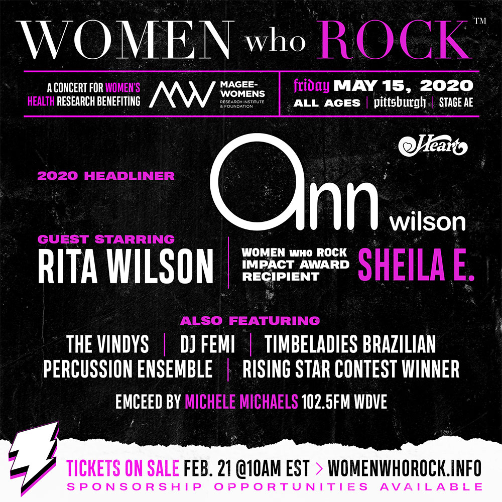 Women who Rock™ Benefit Concert Announces Artist Lineup