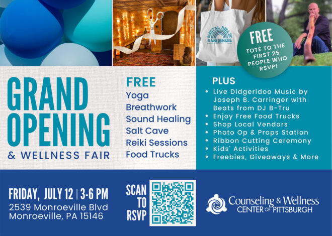 Counseling and Wellness Center of Pittsburgh Unveils New Somatic Services at Free Grand Opening & Wellness