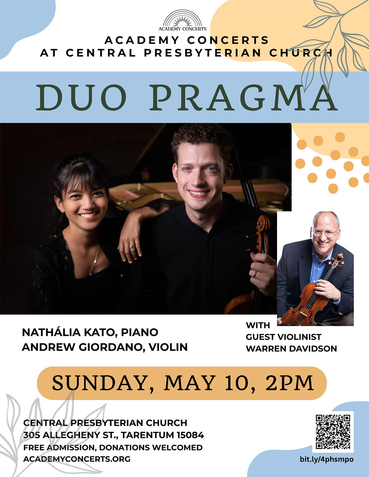 Academy Concerts present program in Tarentum on May 10