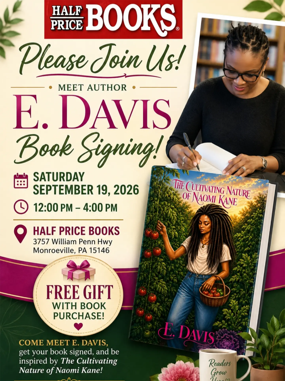 Pittsburgh-Born Author and Publisher E. Davis Celebrates Ninth Book With Monroeville Book Signing